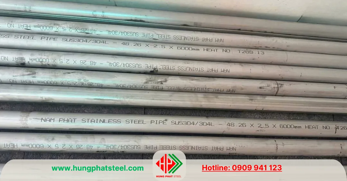 Ống thép INOX phi 48 (DN40)