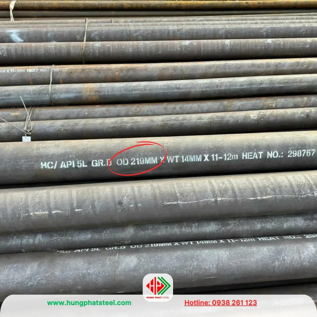 Ống thép đúc phi 219