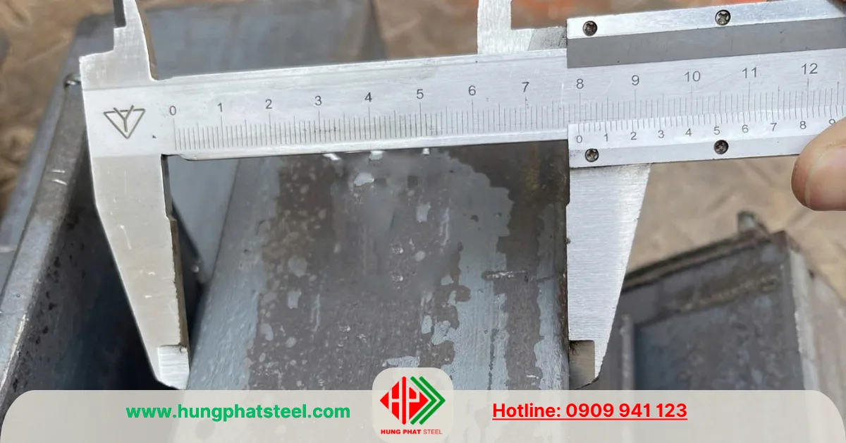 Số đo thực tế của thép hình V80