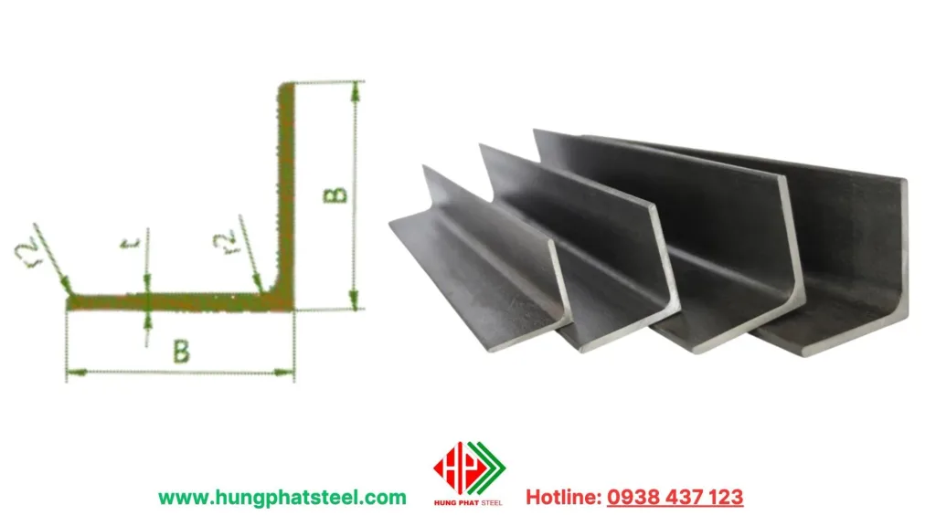 Thép hình V hay còn gọi là thép L hoặc thép góc