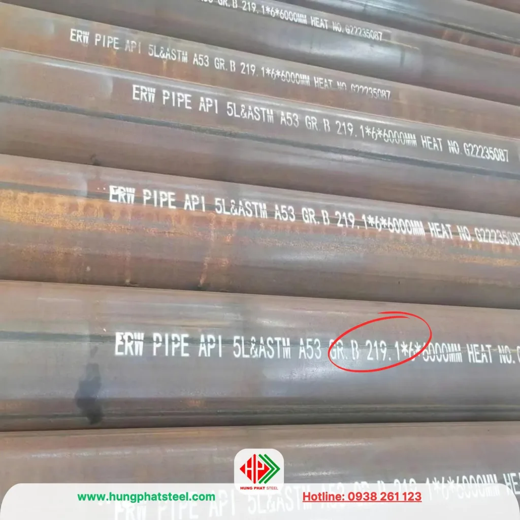 Thép ống đúc phi 219