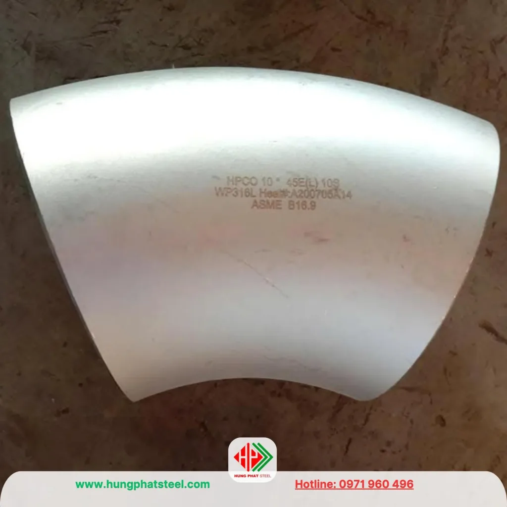 Co lơi inox 45 độ