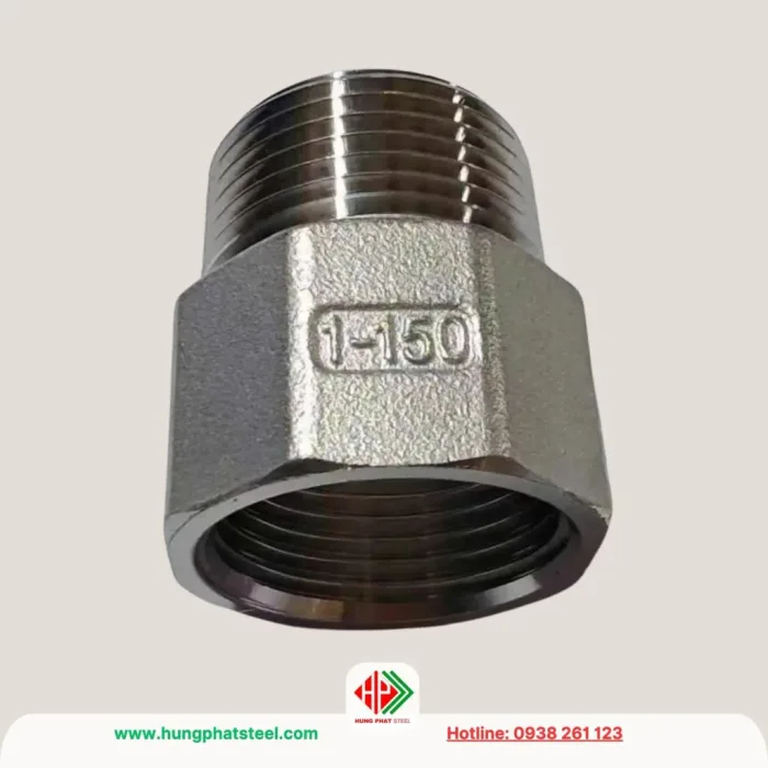 Lơ INOX 304 201 316 (Nối thẳng ren trong ngoài) - Thép Hùng Phát