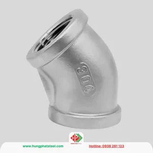 Co lơi ren 45 độ inox 304
