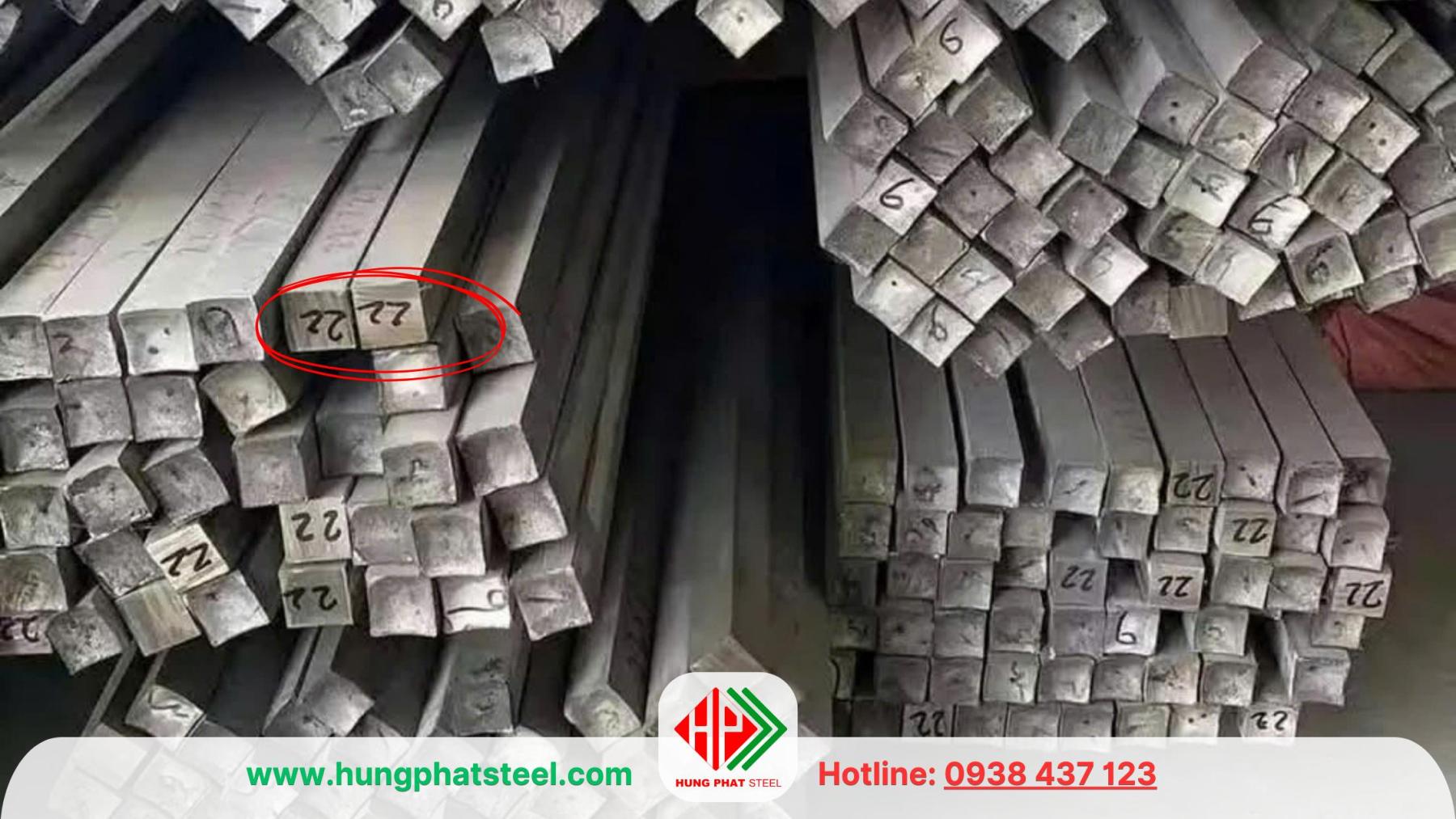 INOX 304 vuông đặc 22x22