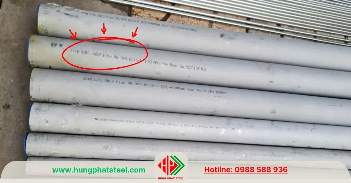 Ống inox 316 phi 90 (OD 88.9mm)