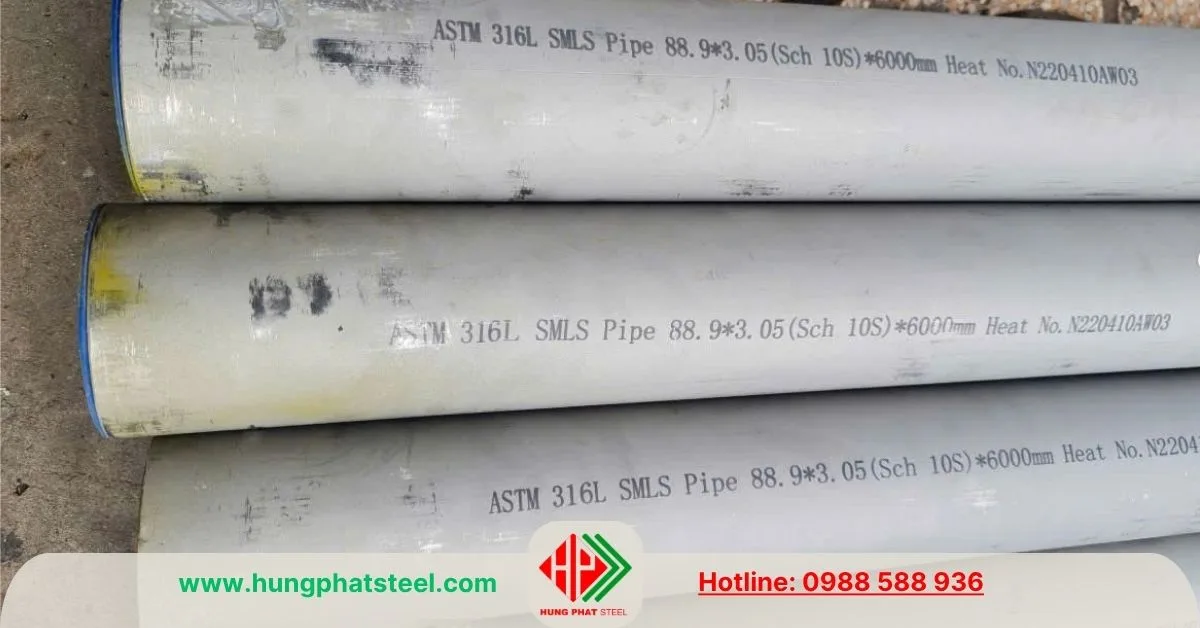 Ống inox 316 phi 90 (OD 88.9mm)