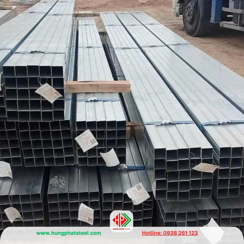 Thép hộp mạ kẽm 30x30