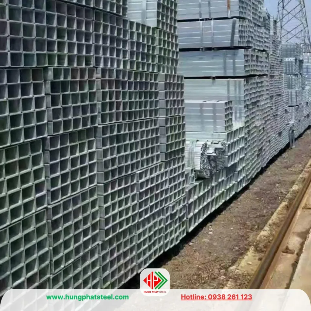 Thép hộp mạ kẽm 50x100