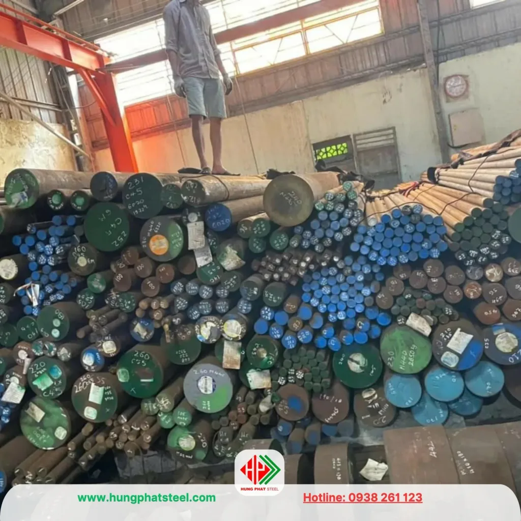 Thép tròn đặc phi 45 (láp đặc)