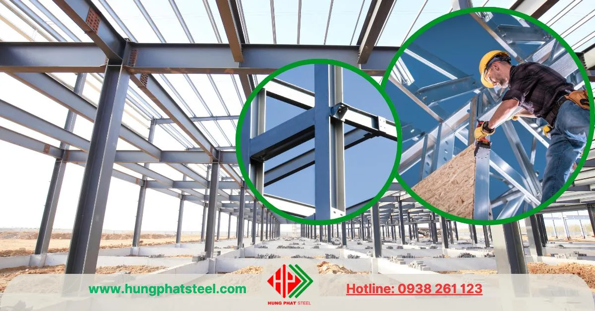 Công trình thi công xây dựng và kết cấu sử dụng thép hình i194