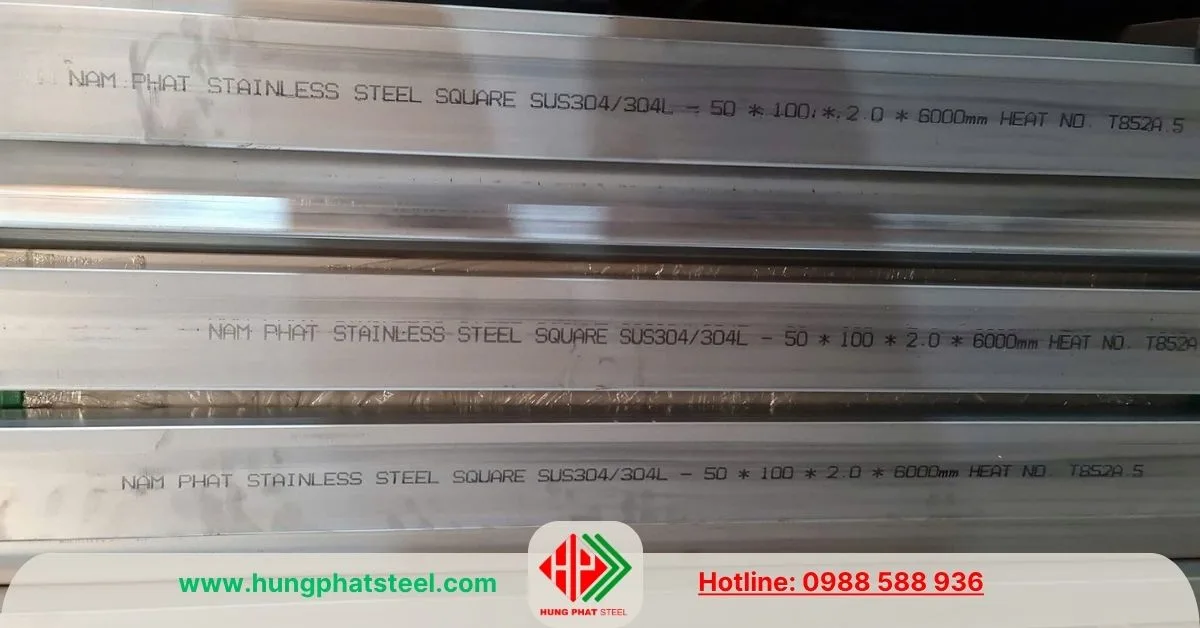 INOX hộp 50x100 INOX 304
