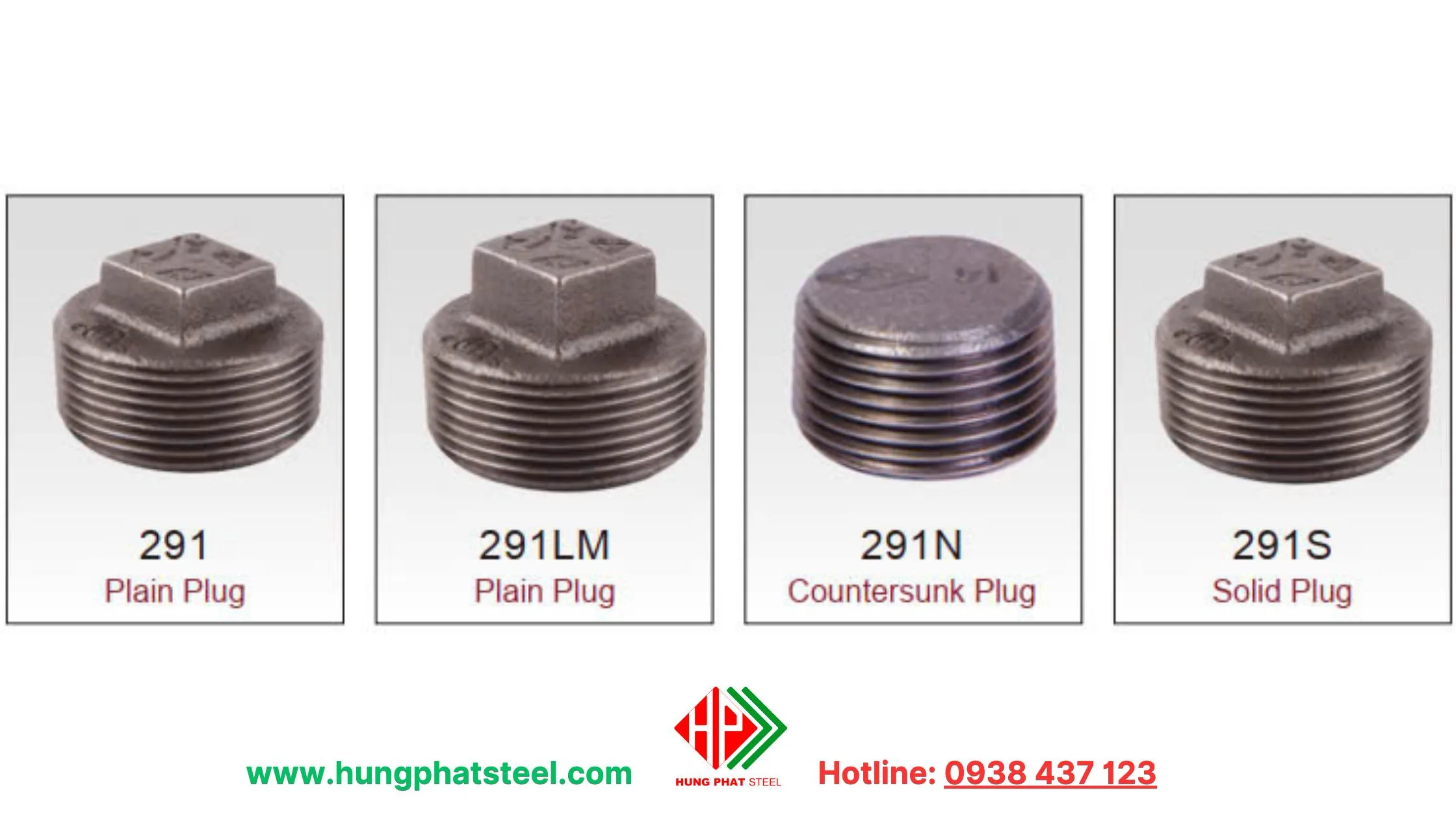 Nút bịt ren ngoài mạ kẽm