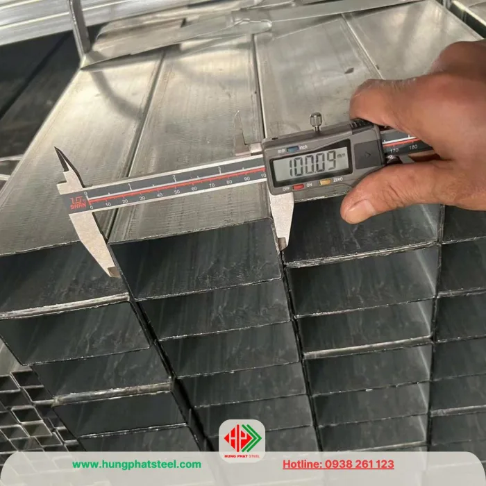 Thép hộp mạ kẽm 50x100