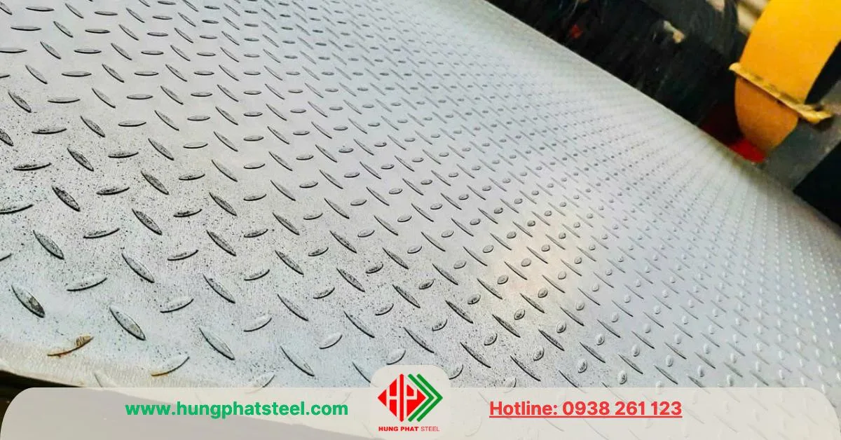 Tấm thép gân chống trượt 5ly (dày 5mm)