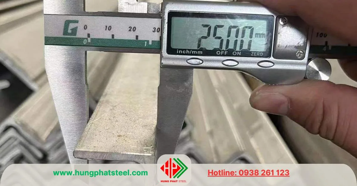 V25x25 inox 304 (thép không gỉ V25)