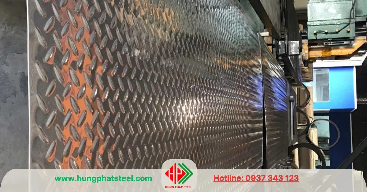Gia công dập gân tấm inox