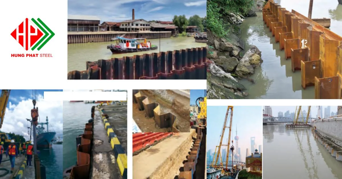 Lĩnh vực sử dụng thép cọc cừ larsen (Steel Sheet Piles)