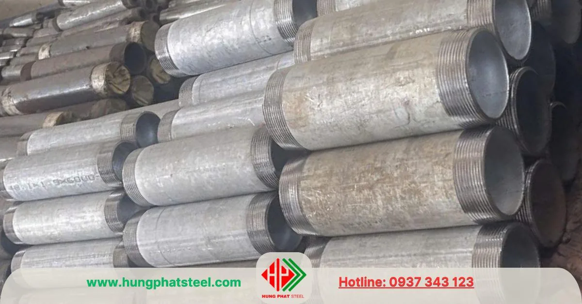 Ống 2 đầu ren (xem) 1 tấc 2 tấc 3 tấc