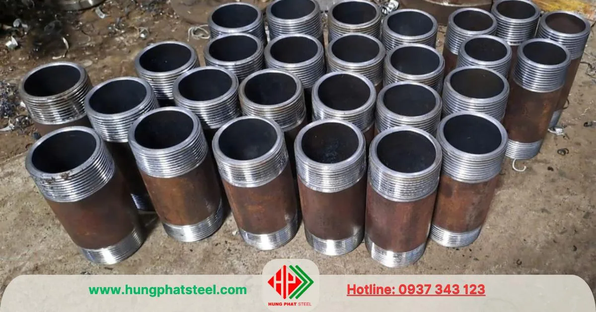 Ống 2 đầu ren (xem) 1 tấc 2 tấc 3 tấc