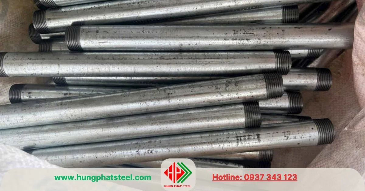Ống 2 đầu ren (xem) dài 3 tấc