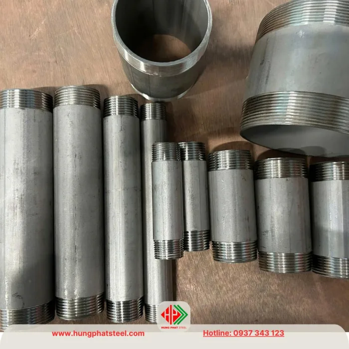 Ống inox 2 đầu ren 1 tấc 2 tấc