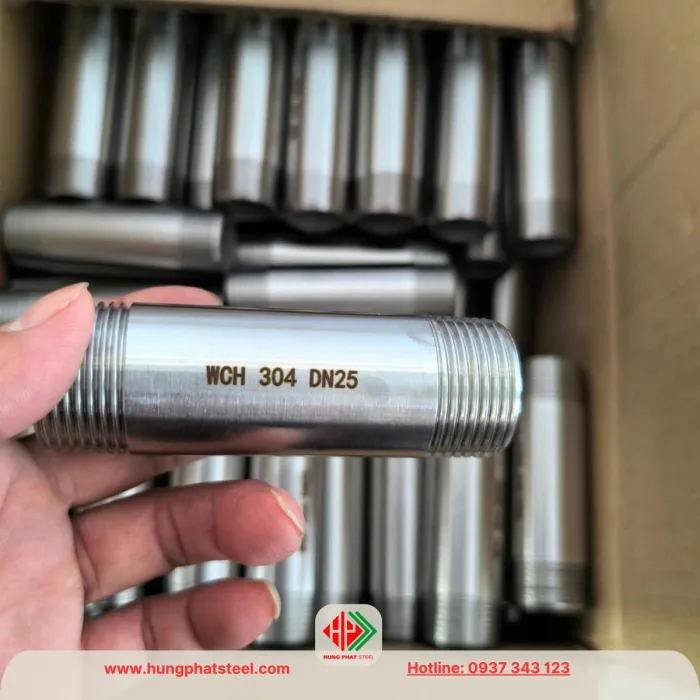 Ống inox 2 đầu ren 1 tấc 2 tấc