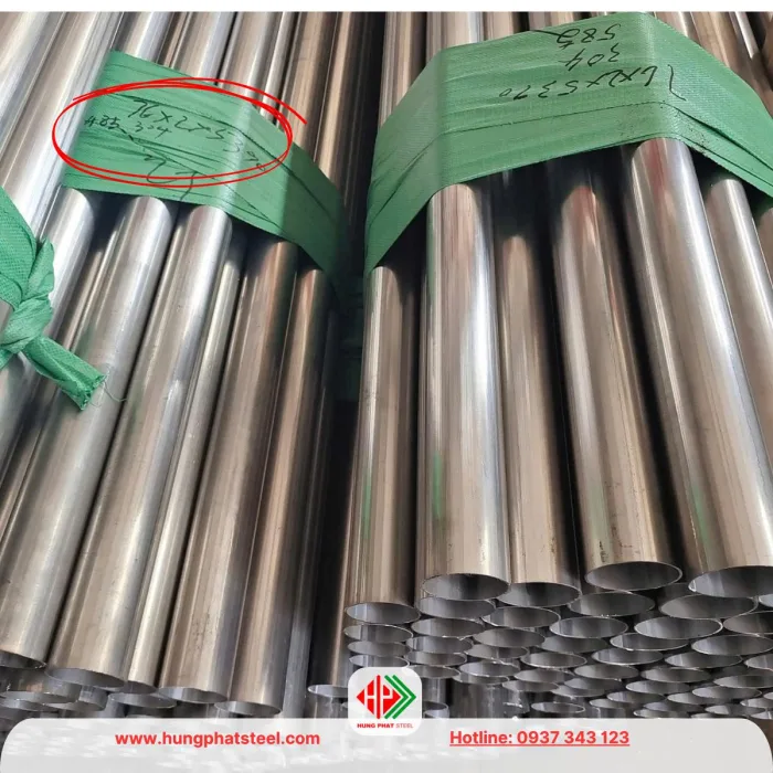 Ống inox 304 phi 75 - ống hàn công nghiệp