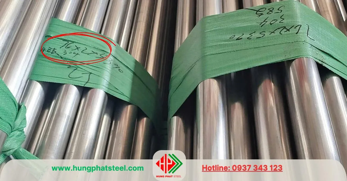Ống inox 304 phi 75 - ống hàn công nghiệp