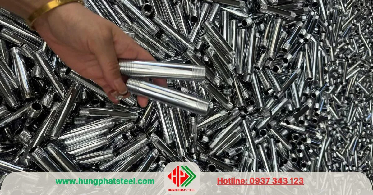 Ống nối 2 đầu ren inox