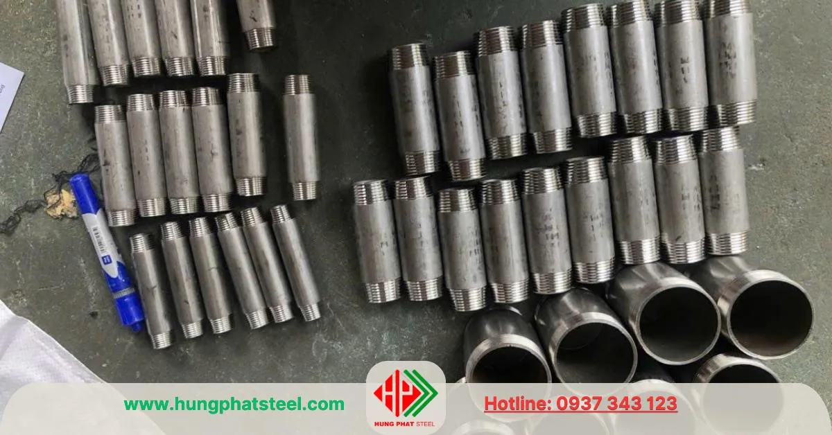 Ống nối 2 đầu ren inox 304