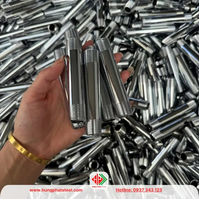 Ống nối 2 đầu ren inox