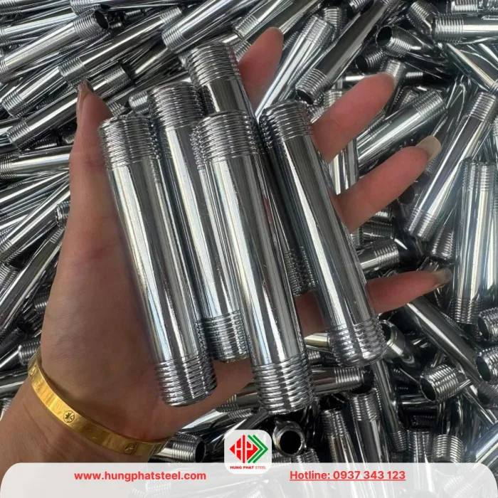 Ống nối 2 đầu ren inox