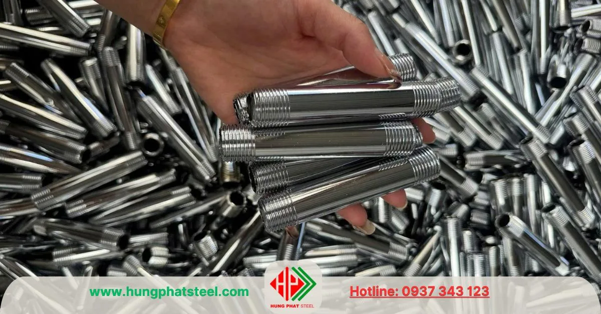 Ống nối 2 đầu ren inox