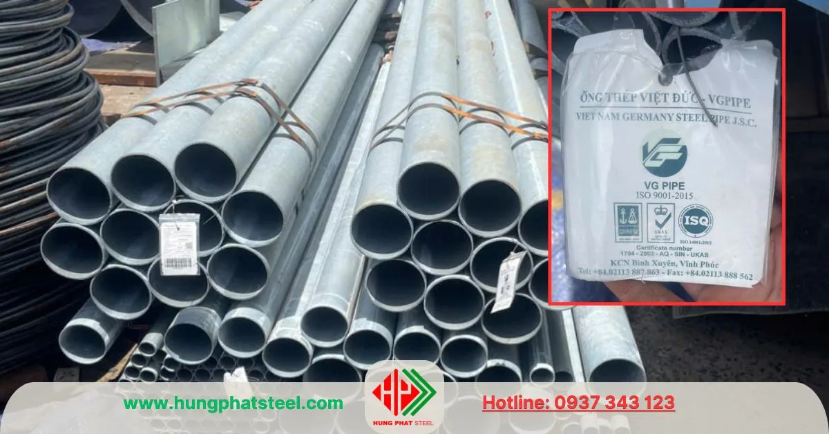 Ống thép mạ kẽm Việt Đức VGpipe
