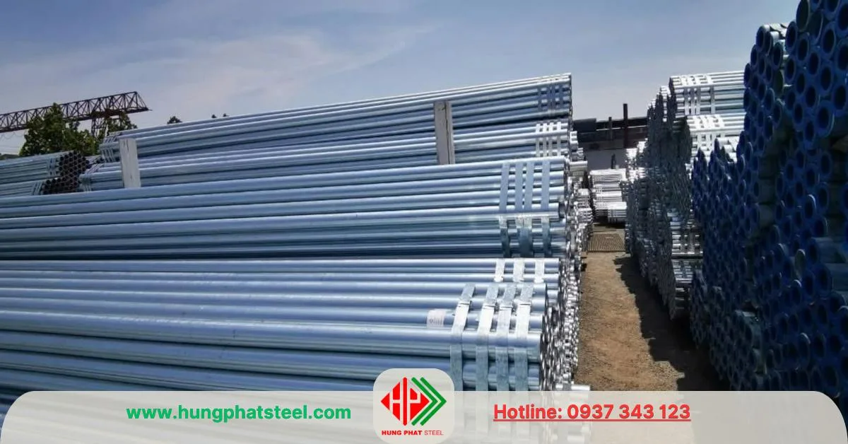 Ống thép mạ kẽm phi 34 (DN25)