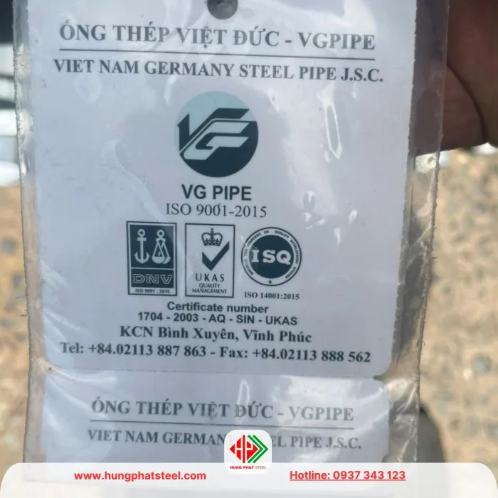 Ống thép mạ kẽm việt đức