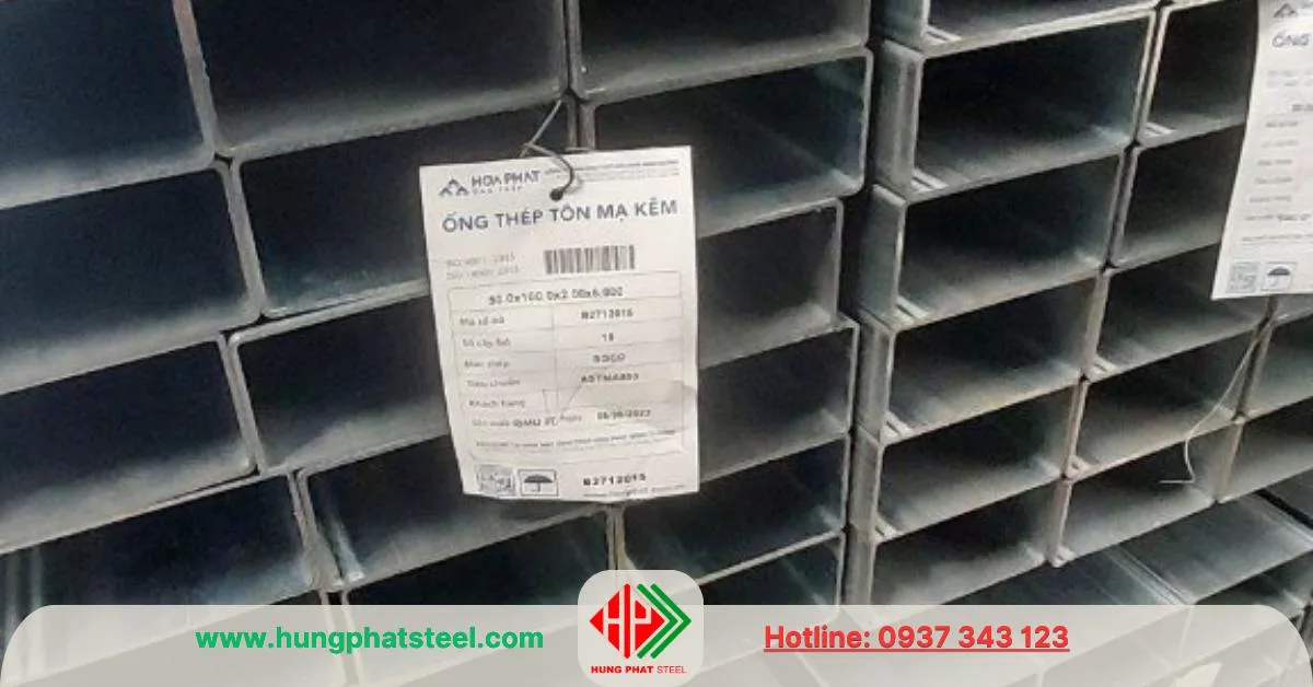 Tem nhãn ống hộp mạ kẽm chính hãng Hòa Phát