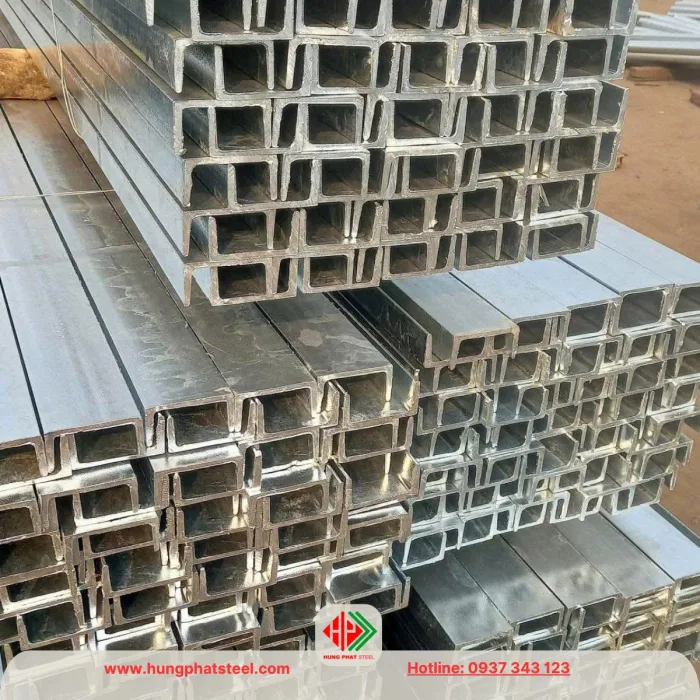 Thép U mạ kẽm nhúng nóng