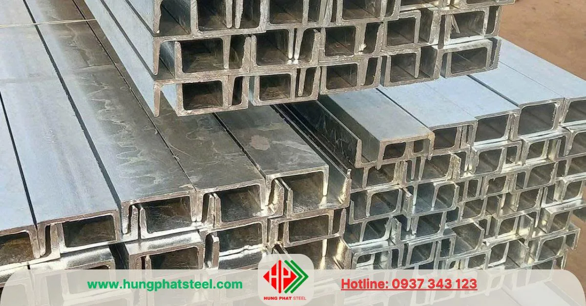 Thép U mạ kẽm nhúng nóng