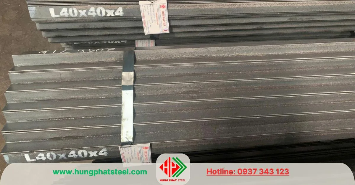 Thép hình V40x40x4mm (sắt V4)