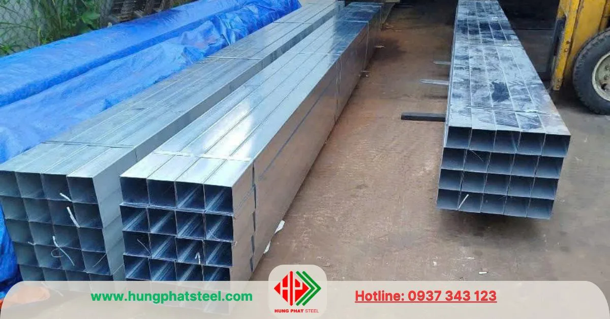 Thép hộp mạ kẽm 120x120
