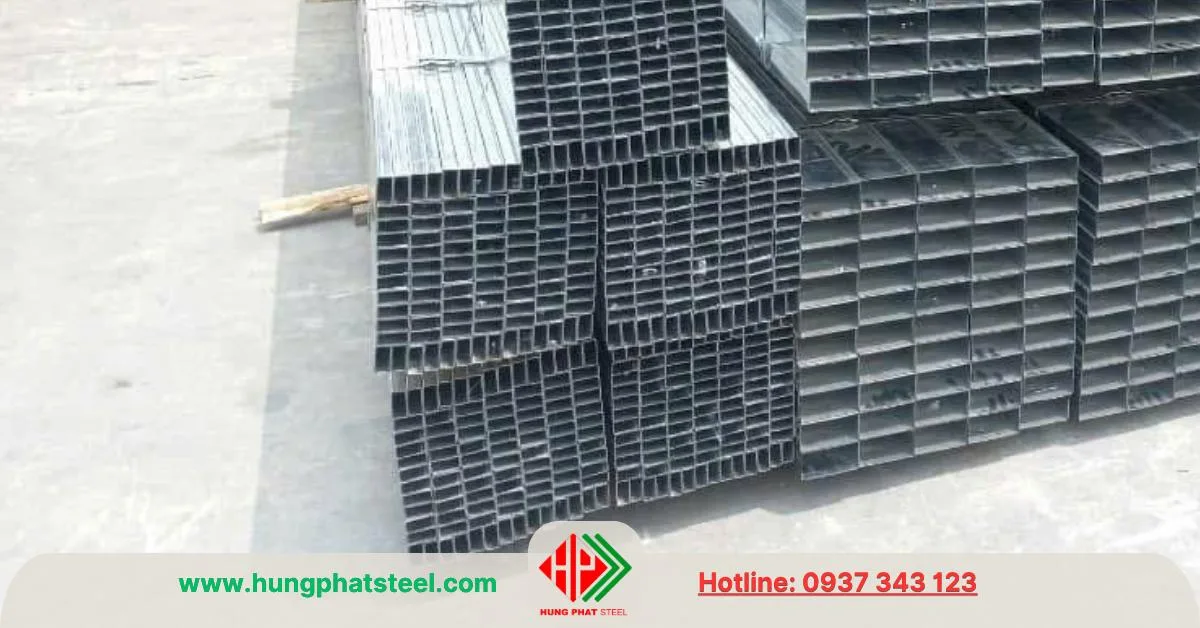 Thép hộp mạ kẽm 13x26