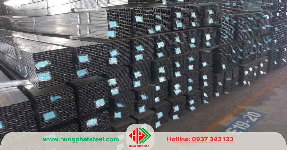 Thép hộp mạ kẽm 13x26