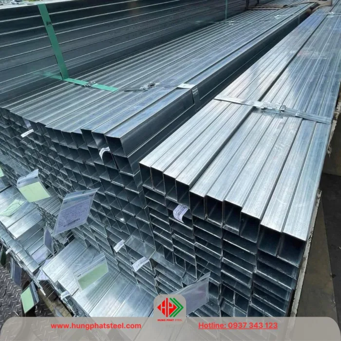 Thép hộp mạ kẽm 30x60