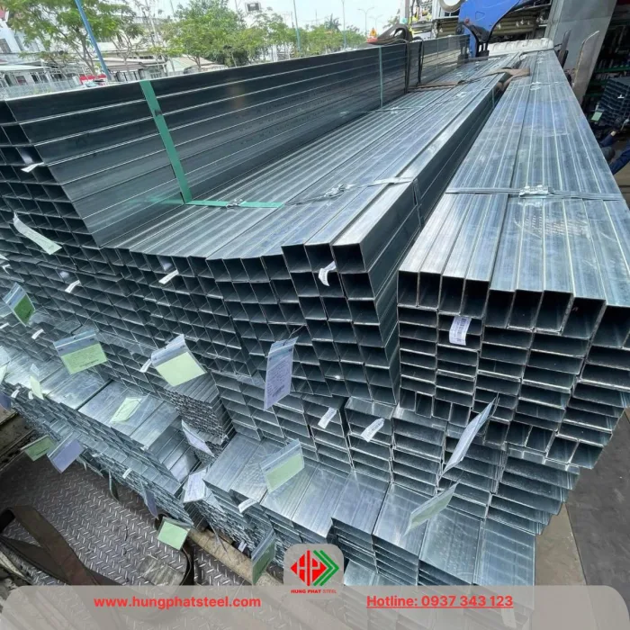 Thép hộp mạ kẽm 30x60