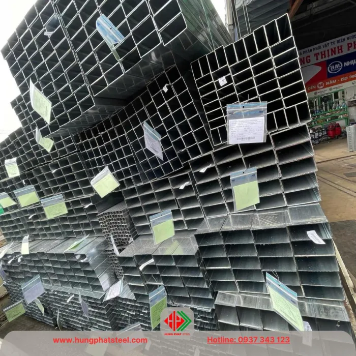 Thép hộp mạ kẽm 30x60