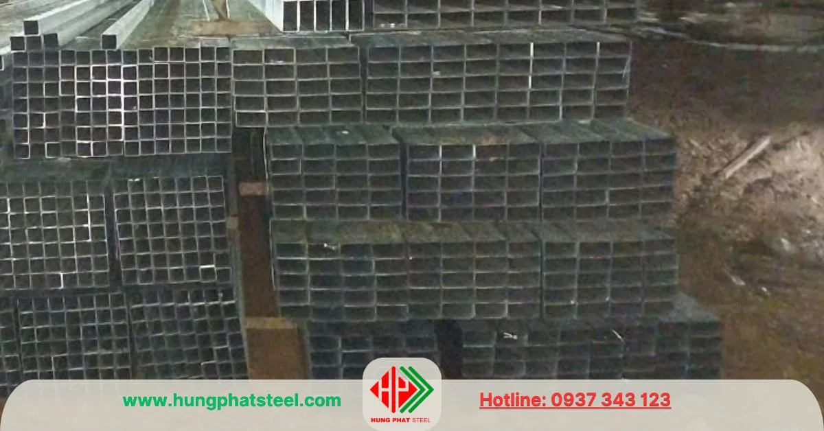 Thép hộp mạ kẽm 30x60
