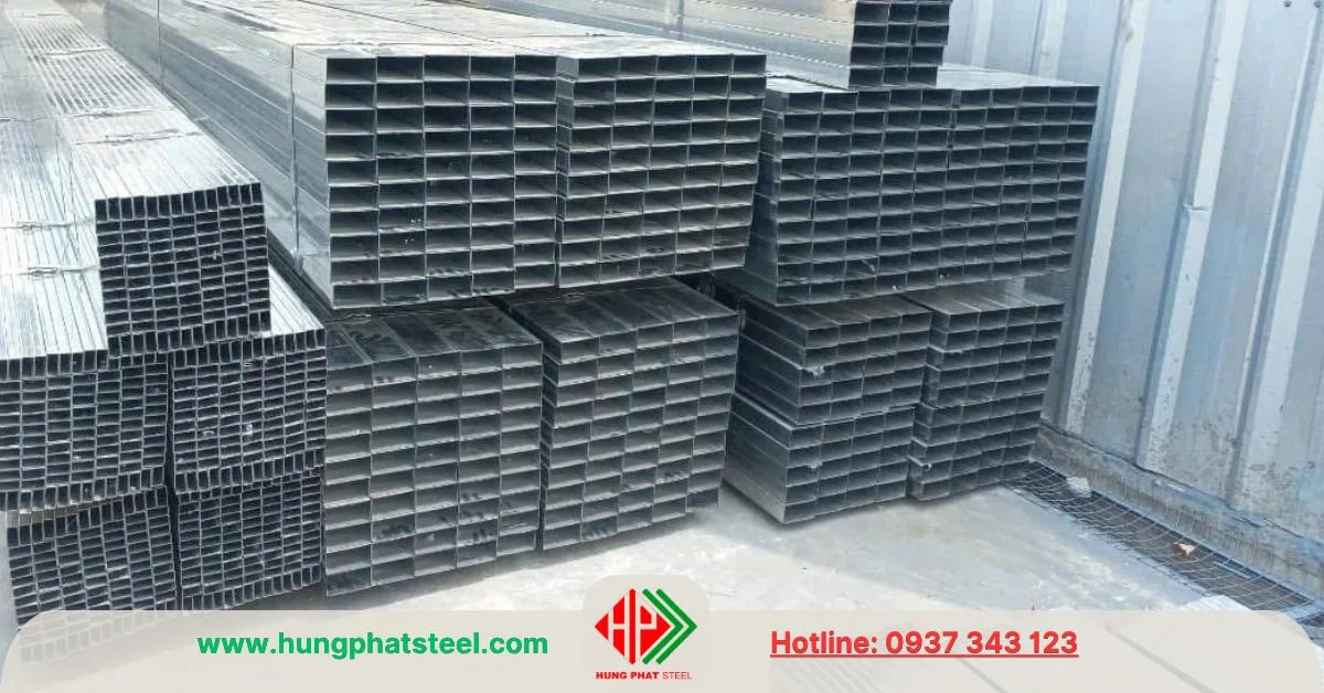 Thép hộp mạ kẽm 30x60