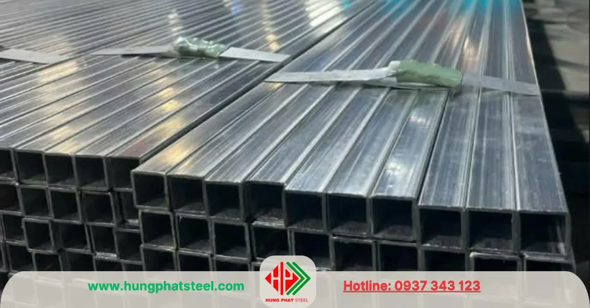 Thép hộp mạ kẽm 75x75 